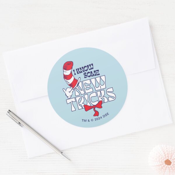 Cat_In_the_Hat___I_Know_Some_New_Tricks_Classic_Round_Sticker_3 Cat In The Hat I Know Some New Tricks Classic Round Sticker