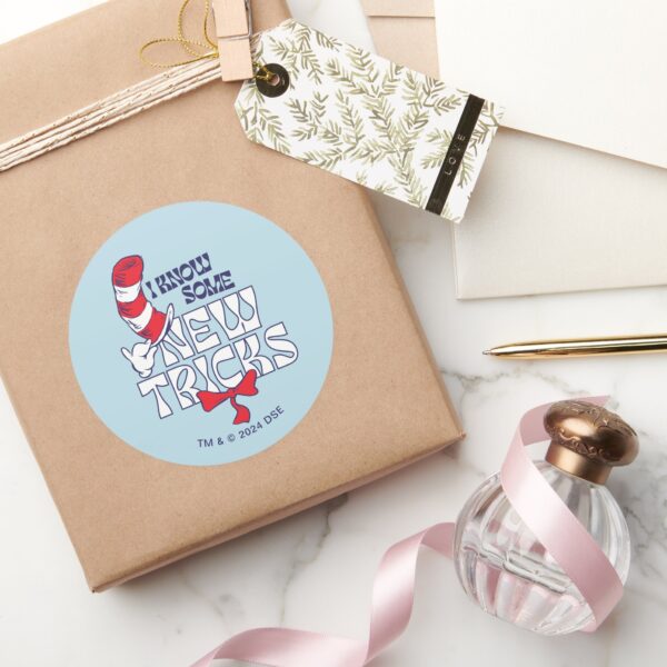 Cat_In_the_Hat___I_Know_Some_New_Tricks_Classic_Round_Sticker_5 Cat In The Hat I Know Some New Tricks Classic Round Sticker