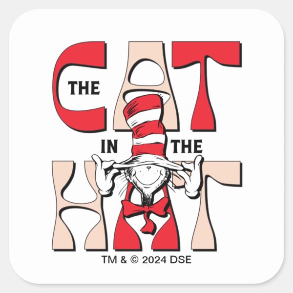Cat_In_the_Hat___The_Silly_Cat_In_The_Hat_Square_Sticker_1 Cat In The Hat The Silly Cat In The Hat Square Sticker