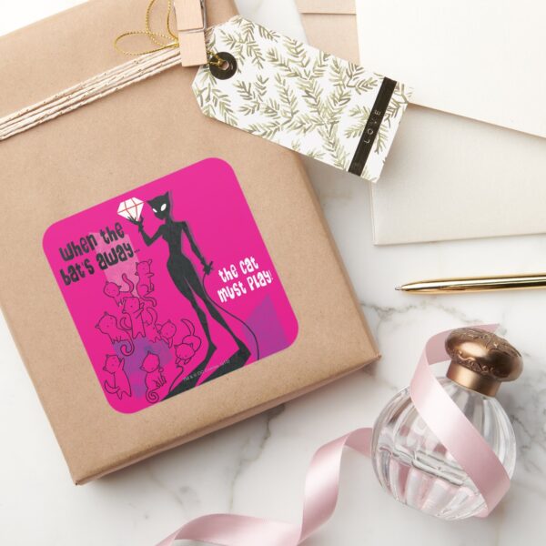 Cat_Must_Play_Square_Sticker_5 Cat Must Play Square Sticker