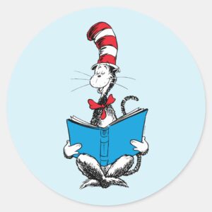 Cat In The Hat Reading Classic Round Sticker