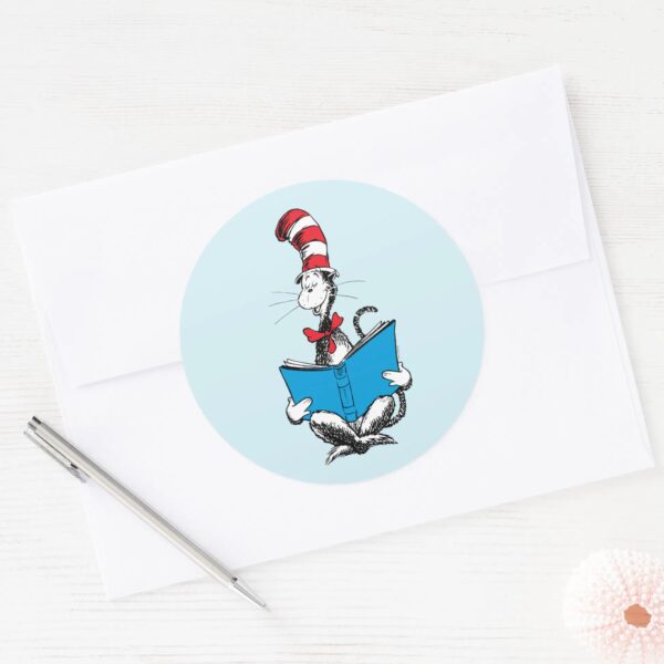 Cat In The Hat Reading Classic Round Sticker