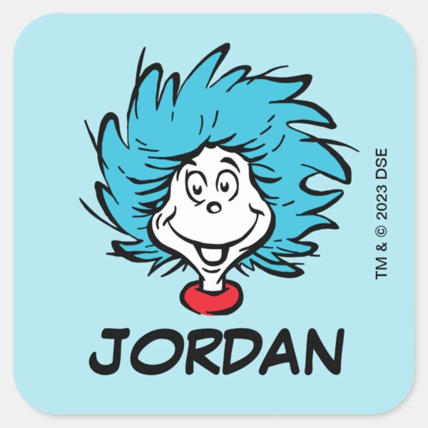 Cat_in_the_Hat_Thing_One_Thing_Two_-_Custom_Thing_Square_Sticker_1 Cat In The Hat Thing One Thing Two Custom Thing Square Sticker