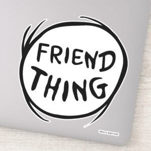Cat In The Hat Thing One Thing Two Friend Thing Sticker