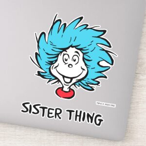 Cat In The Hat Thing One Thing Two Sister Thing Sticker