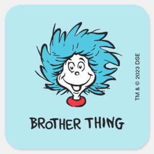 Cat_in_the_Hat_Thing_One_Thing_Two_Brother_Thing_Square_Sticker_1 Cat In The Hat Thing One Thing Two Brother Thing Square Sticker