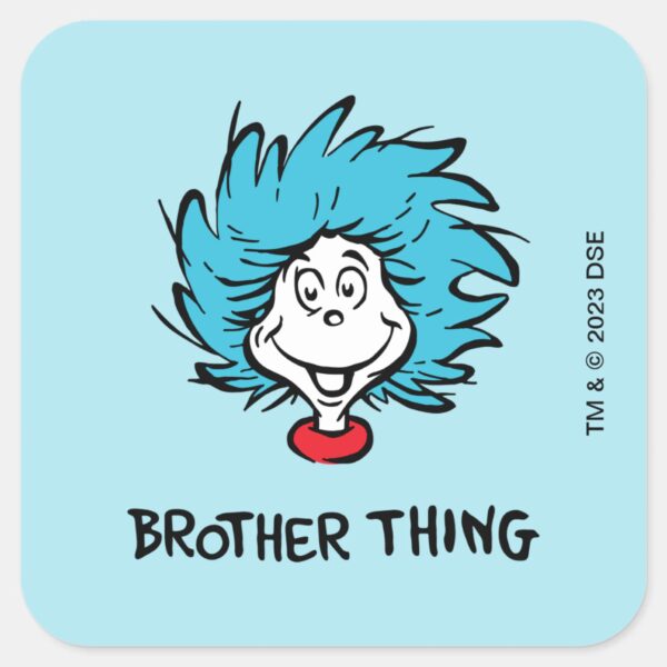 Cat_in_the_Hat_Thing_One_Thing_Two_Brother_Thing_Square_Sticker_1 Cat In The Hat Thing One Thing Two Brother Thing Square Sticker