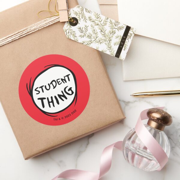 Cat_in_the_Hat_Thing_One_Thing_Two_Student_Thing_Classic_Round_Sticker_5 Cat In The Hat Thing One Thing Two Student Thing Classic Round Sticker