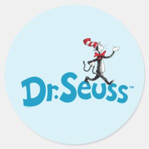 Cat In The Hat Vintage Logo Classic Round Sticker