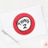 Cat_in_the_Hat__Custom_Thing_Two_Classic_Round_Sticker_3 Cat In The Hat Custom Thing Two Classic Round Sticker