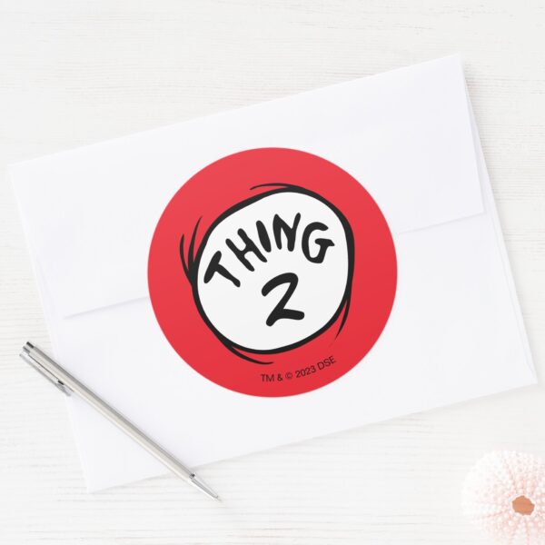 Cat_in_the_Hat__Custom_Thing_Two_Classic_Round_Sticker_3 Cat In The Hat Custom Thing Two Classic Round Sticker