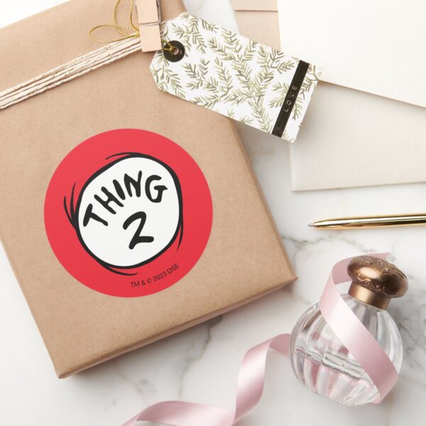 Cat_in_the_Hat__Custom_Thing_Two_Classic_Round_Sticker_5 Cat In The Hat Custom Thing Two Classic Round Sticker