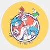 Cat In The Hat Lab Tech One Lab Tech Two Classic Round Sticker