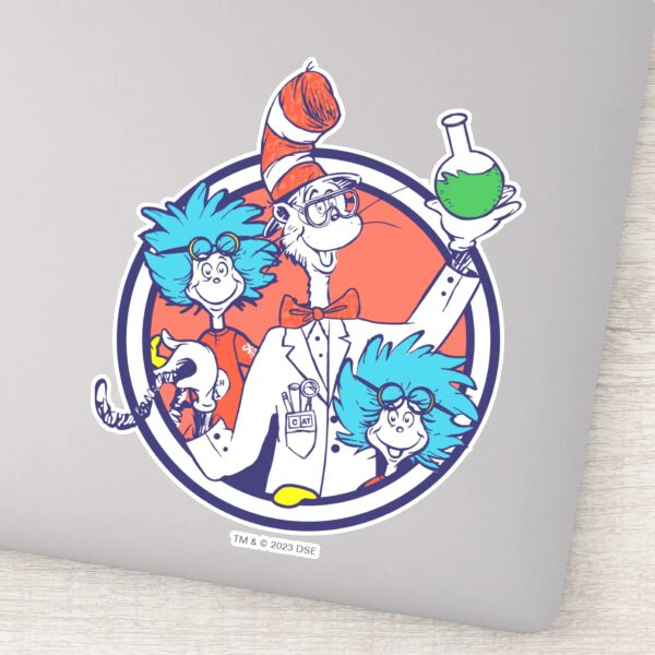 Cat In The Hat Lab Tech One Lab Tech Two Sticker