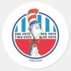 Cat_in_the_Hat___One_Vote,_Two_Vote_Classic_Round_Sticker_1 Cat In The Hat One Vote Two Vote Classic Round Sticker