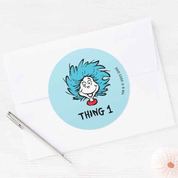 Cat In The Hat Thing One Classic Round Sticker