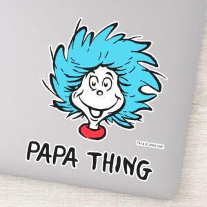 Cat In The Hat Thing One Thing Two Papa Thing Sticker