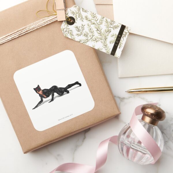 Catwoman_Lurking_Square_Sticker_5 Catwoman Lurking Square Sticker