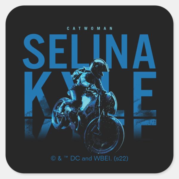 Catwoman_Selina_Kyle_Motorcycle_Square_Sticker_1 Catwoman Selina Kyle Motorcycle Square Sticker