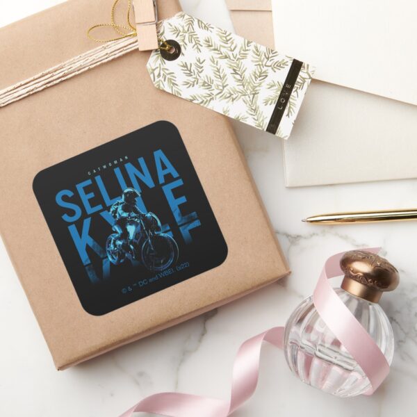 Catwoman_Selina_Kyle_Motorcycle_Square_Sticker_5 Catwoman Selina Kyle Motorcycle Square Sticker