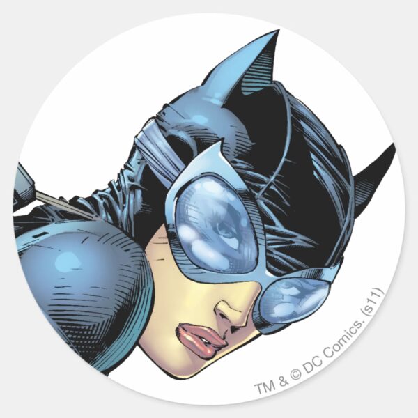 Catwoman_Stare_Classic_Round_Sticker_1 Catwoman Stare Classic Round Sticker