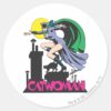 Catwoman_&_Pink_Name_Classic_Round_Sticker_1 Catwoman Pink Name Classic Round Sticker