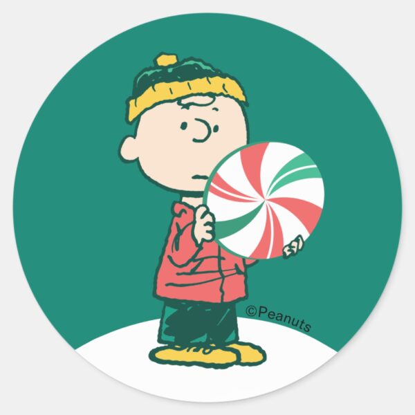 Charlie_Brown_Peppermint_Candy_Classic_Round_Sticker_1 Charlie Brown Peppermint Candy Classic Round Sticker