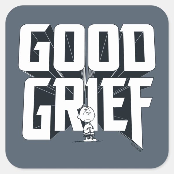 Charlie_Brown__Good_Grief__Rock_Band_Tee_Graphic_Square_Sticker_1 Charlie Brown Good Grief Rock Band Tee Graphic Square Sticker