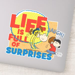 Charlie Brown Lucy Life Is Full Of Surprises Sticker