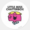 Chatting_With_Little_Miss_Chatterbox_Classic_Round_Sticker_1 Chatting With Little Miss Chatterbox Classic Round Sticker