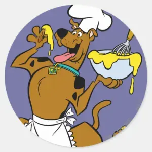 Chef Scooby Doo Thanksgiving Classic Round Sticker