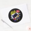 Chibi_Batgirl_Ready_For_Action_Classic_Round_Sticker_3 Chibi Batgirl Ready For Action Classic Round Sticker