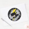 Chibi Batman Lightning Kick Classic Round Sticker