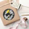 Chibi Batman Lightning Kick Classic Round Sticker