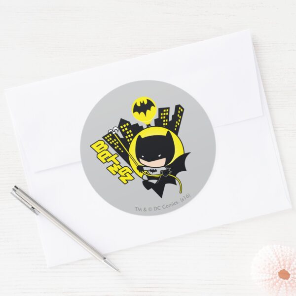 Chibi_Batman_Scaling_The_City_Classic_Round_Sticker_3 Chibi Batman Scaling The City Classic Round Sticker