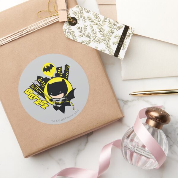 Chibi_Batman_Scaling_The_City_Classic_Round_Sticker_5 Chibi Batman Scaling The City Classic Round Sticker