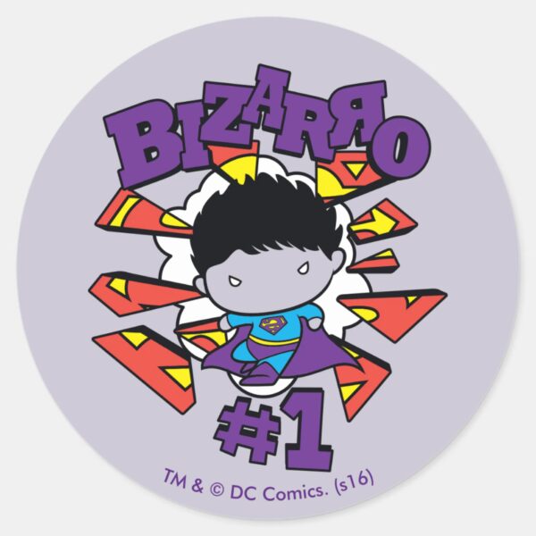 Chibi_Bizarro_#1_Classic_Round_Sticker_1 Chibi Bizarro 1 Classic Round Sticker