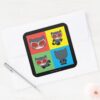 Chibi Catwoman Character Poses Square Sticker