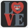 Chibi Catwoman LOVE Square Sticker
