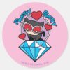 Chibi_Catwoman_Sitting_Atop_Large_Diamond_Classic_Round_Sticker_1 Chibi Catwoman Sitting Atop Large Diamond Classic Round Sticker