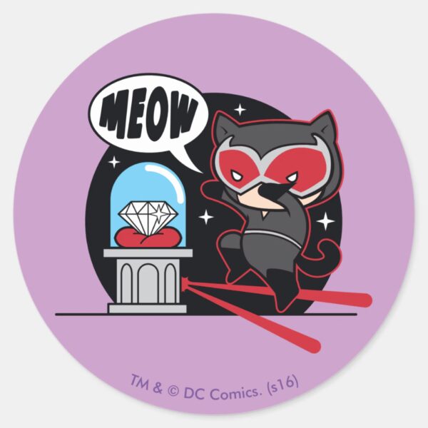 Chibi_Catwoman_Stealing_A_Diamond_Classic_Round_Sticker_1 Chibi Catwoman Stealing A Diamond Classic Round Sticker