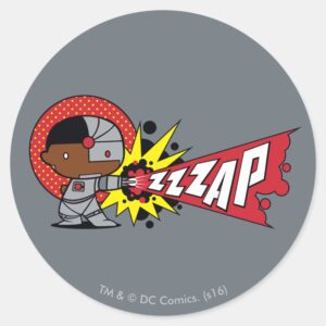 Chibi Cyborgs Cybernetic Cannon Classic Round Sticker