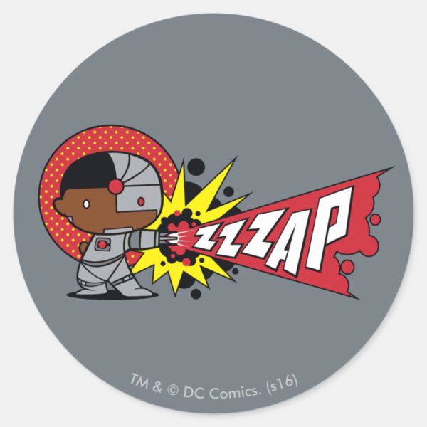 Chibi Cyborgs Cybernetic Cannon Classic Round Sticker