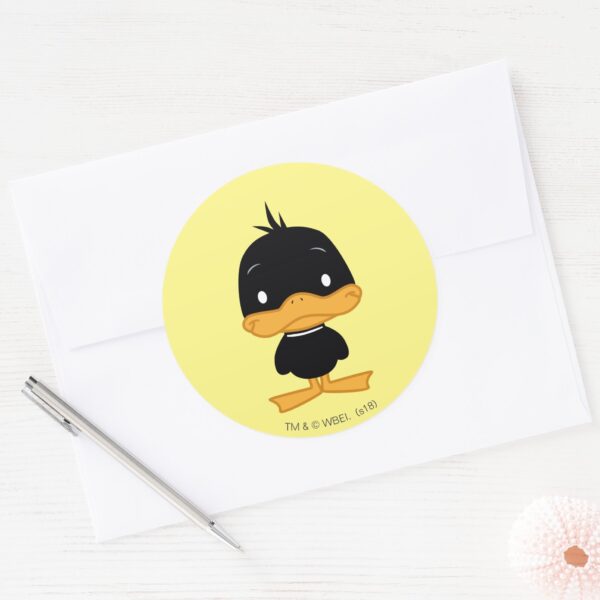Chibi_DAFFY_DUCK™_Classic_Round_Sticker_3 Chibi DAFFY DUCK™ Classic Round Sticker