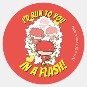 Chibi Flash Id Run To You In A Flash Valentine Classic Round Sticker