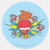 Chibi Flash Outrunning Rockets Classic Round Sticker