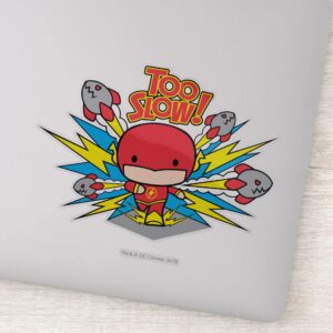 Chibi Flash Outrunning Rockets Sticker