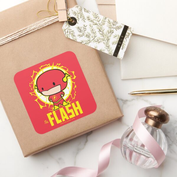 Chibi Flash With Electricity Square Sticker
