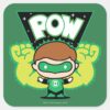 Chibi Green Lantern Forming Giant Fists Square Sticker