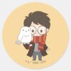 Chibi_HARRY_POTTER™_&_Hedwig_Classic_Round_Sticker_1 Chibi HARRY POTTER™ Hedwig Classic Round Sticker
